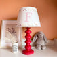 Personalised girls lampshade with woodland creatures on it